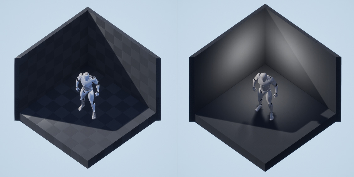 unreal engine true orthographic vs faked with perspective orthographic