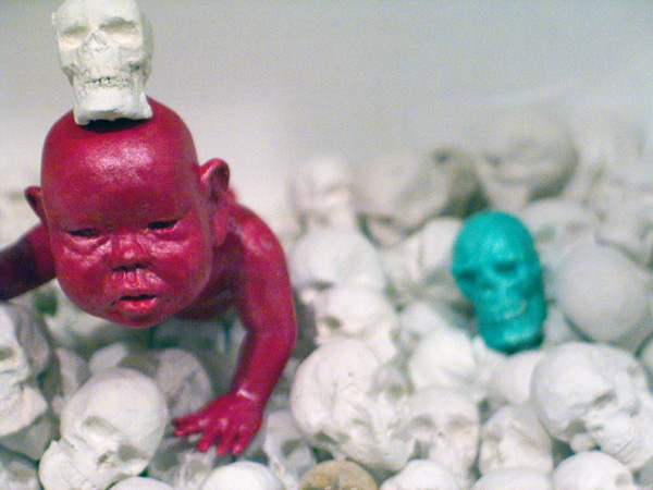 red baby blue skull